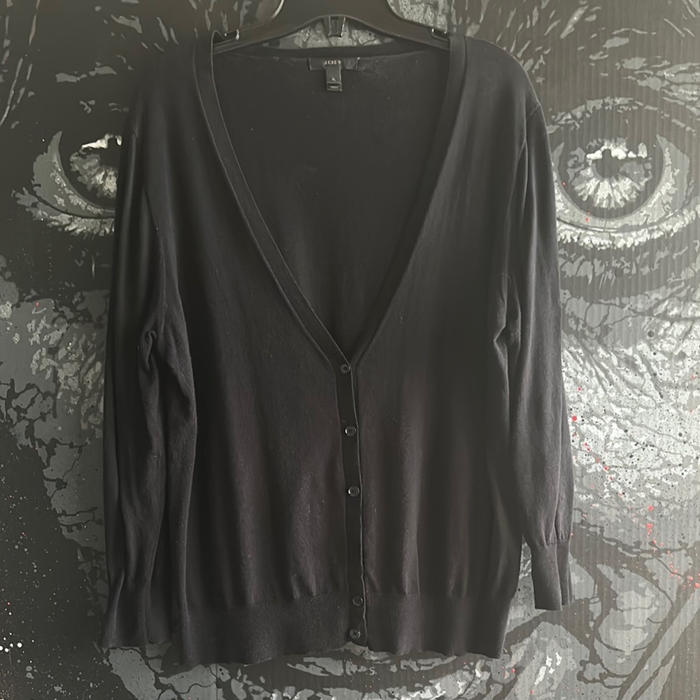 J. Crew Black Cardigan Sweater